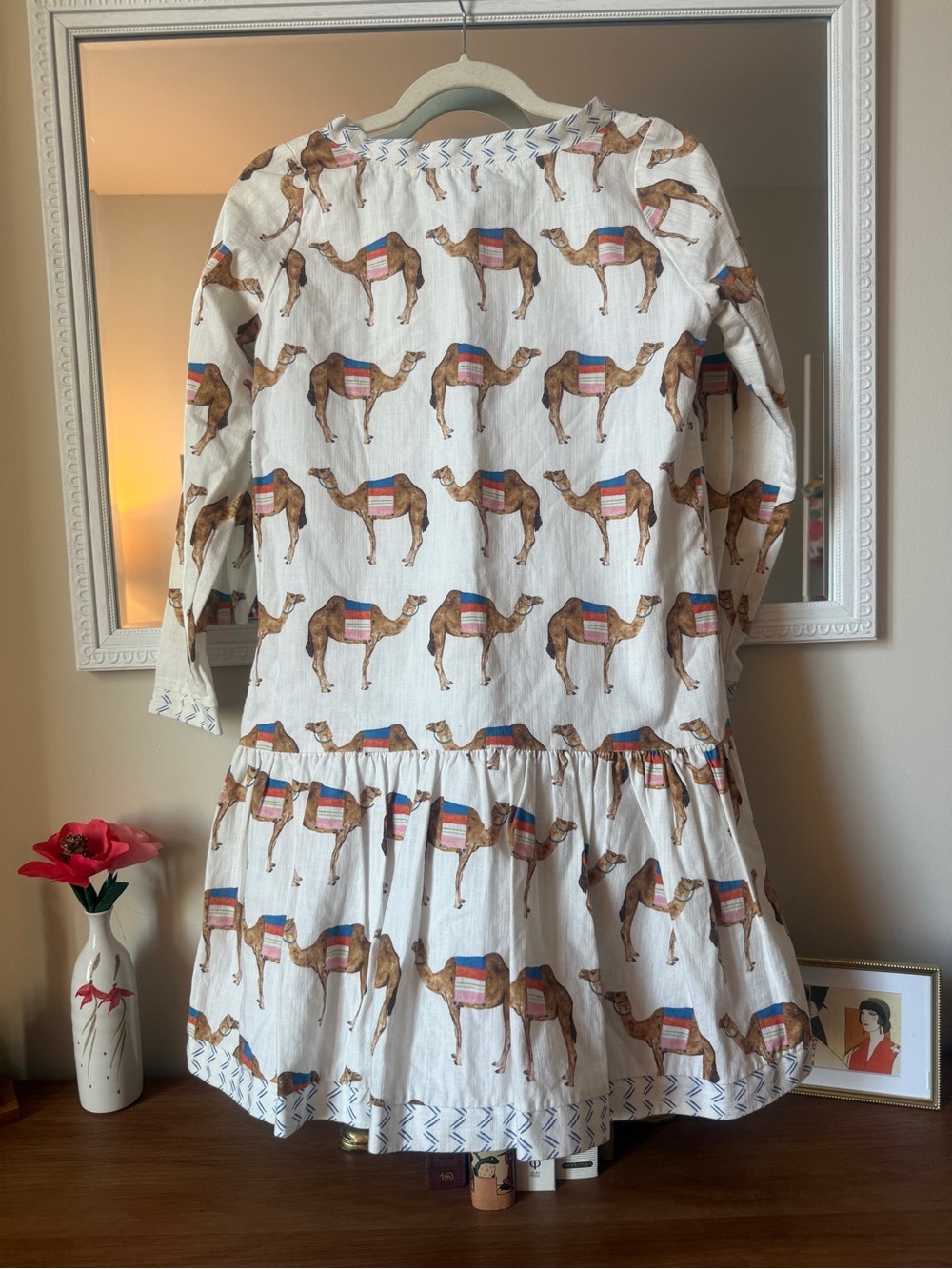Brooke Wright Camel Print Dress – XS/S | Indie Designer | Novelty Print - Picture 4 of 6